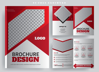 Wall Mural - Brochure Design Template, Corporate Marketing Bifold Brochure Design, unique booklet design, Premium Vector Design. Modern Clean with Colorful Abstract Layout Premium Vector Accents