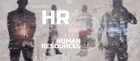 Wall Mural - human resources, crm, data mining and social media concept. mixed media people.