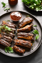 Wall Mural - Grilled pork ribs