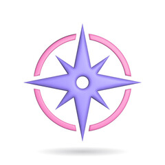 Poster - 3d rendering gps sign icon. Illustration with shadow isolated on white.
