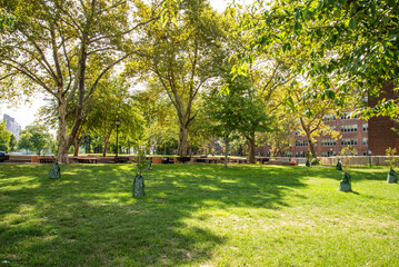 Sticker - Planting trees in a park