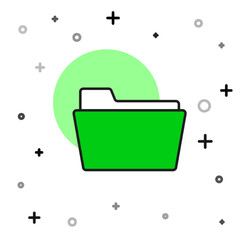 Poster - Filled outline Document folder icon isolated on white background. Accounting binder symbol. Bookkeeping management. Vector