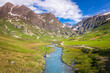 River in idyllic and dramatic landscape of Haute Savoie in Vanoise, France