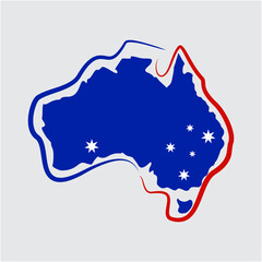 Sticker - Australian map