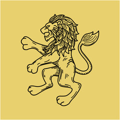 Sticker - Lion illustration