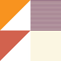 Aufkleber - trendy geometric with checkered patterns in multiple colors and shapes. creative contemporary design element in square for decoration of pop theme design.