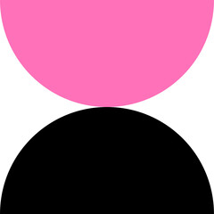 Poster - round abstract trendy design element. Aesthetic shape for creative design ornament. Collection of minimalist modern style for decorative design
