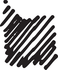 Poster - abstract stroke in doodle art and scribble for design element