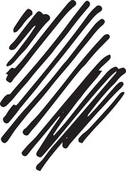 Poster - abstract stroke in doodle art and scribble for design element