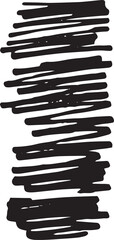 Poster - abstract stroke in doodle art and scribble for design element