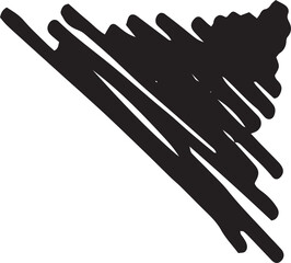 Poster - abstract stroke in doodle art and scribble for design element