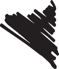 Poster - abstract stroke in doodle art and scribble for design element