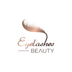 Wall Mural - Eyelashes logo design vector with modern creative style