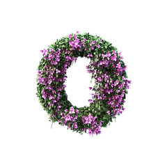 Wall Mural - 3d rendering of Bougainvillea alphabet set 2	
