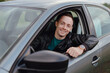 © antgor - Happy brutal and handsome driver sitting in his car with smile