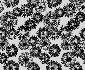 Canvas Print - Seamless flowers pattern, floral print.