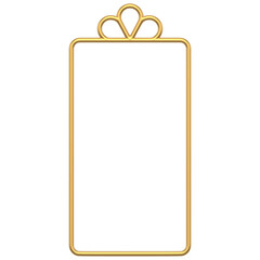 Poster - Golden openwork frame for smartphone 3d. Gift christmas decoration for digital gadget
