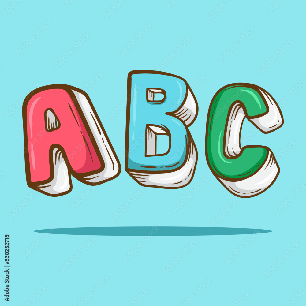 Hand drawn abc letters. Hand drawn style vector illustrations Stock ...