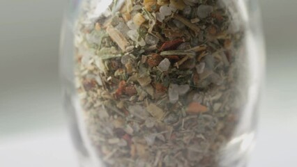 Poster - a glass jar of spices rotates in a circle