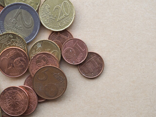 Wall Mural - Euro coins European Union currency