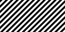 Black And White Stripes Diagonally. Seamless Lines Pattern Background Vector Illustration.