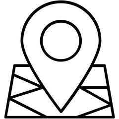 Sticker - Location Line Vector Icon