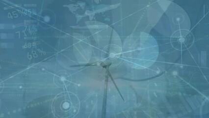 Poster - Animation of network of connections over windmills