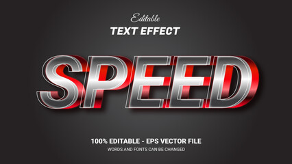 Canvas Print - speed 3d editable text effect