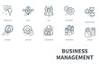© rohmad - Business Management icons set. Set of editable stroke icons.Vector set of Business Management