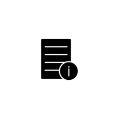Poster -  information icon. Black vector information list sign, symbol