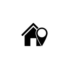 Poster - House point icon vector, home and map pointer 