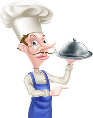 Canvas Print - Pointing Cloche Chef