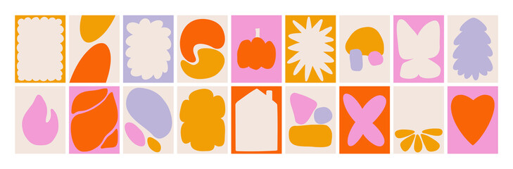 Wall Mural - large set of different backgrounds with space for text. abstract retro backgrounds. vector illustrat