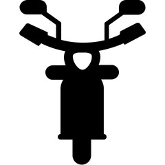 Poster - Scooter Glyph Vector Icon