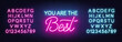 © TanyaFox - You are the Best neon quote on a brick wall.