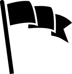 Poster - silhouette icon flag