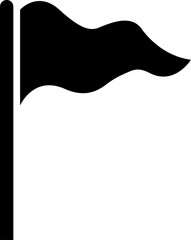 Poster - silhouette icon flag