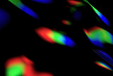 Fototapeta Młodzieżowe - RGB crystal prism light dispersion on black background