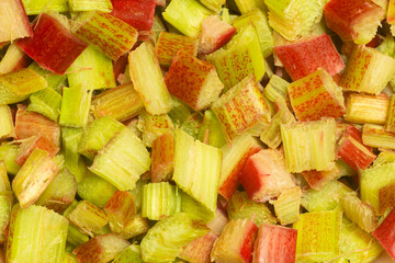 Poster - Fresh cut rhubarb ready for cooking