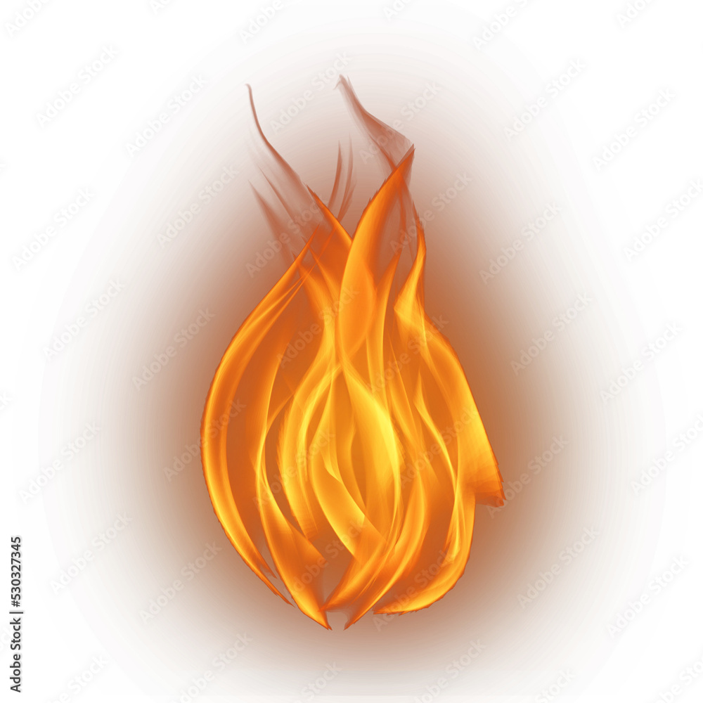 ภาพประกอบ Stock Realistic burning fire flames, Burning hot sparks ...