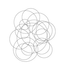 Poster - Irregular circles, defamation, scribble, doodle, blackening, libel, scrawl
