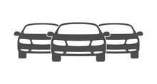 Car Fleet Graphic Icon. Motor Vehicles Sign Isolated On White Background. Vehicles Symbol. Vector Illustration