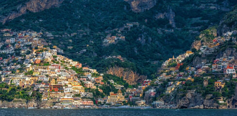 Wall Mural - A unique tourist center on the Amalfi coast is the small town of Positano.