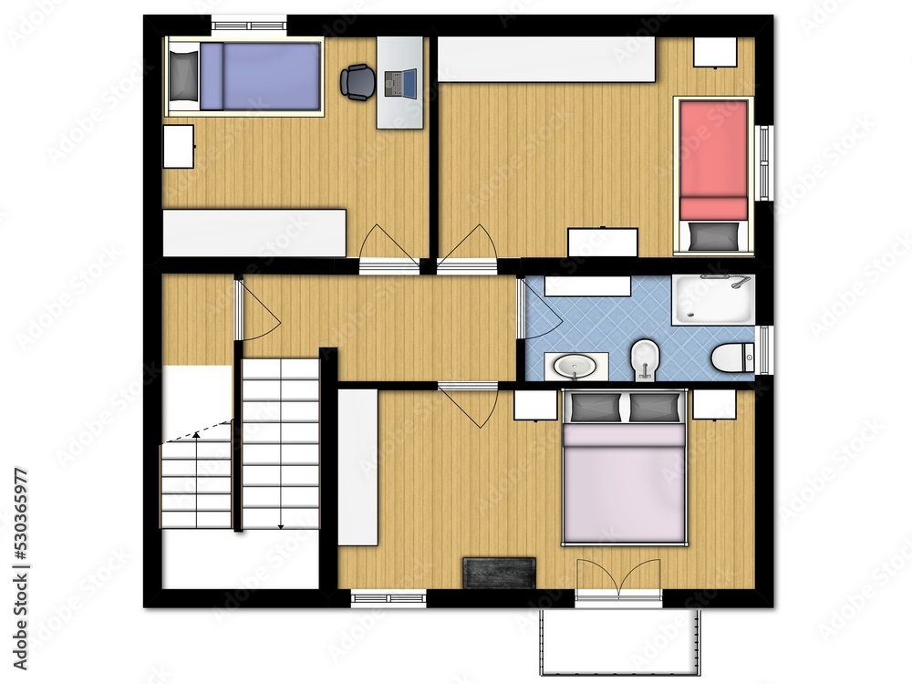 Real estate masterplan. Floor plan.