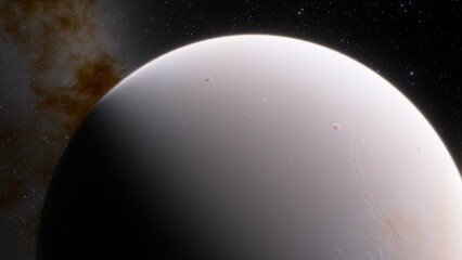 Planets and galaxy, science fiction wallpaper. Beauty of deep space. Billions of galaxy in the universe Cosmic art background 3d render
