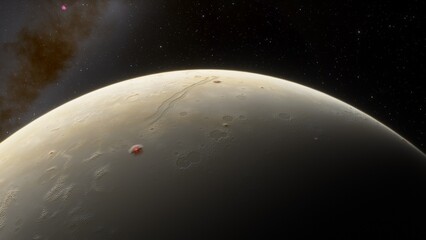 Planets and galaxy, science fiction wallpaper. Beauty of deep space. Billions of galaxy in the universe Cosmic art background 3d render
