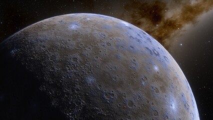Planets and galaxy, science fiction wallpaper. Beauty of deep space. Billions of galaxy in the universe Cosmic art background 3d render
