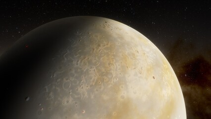 Planets and galaxy, science fiction wallpaper. Beauty of deep space. Billions of galaxy in the universe Cosmic art background 3d render
