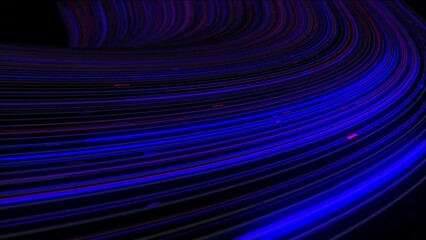 Wall Mural - 3d rendering colourful abstract neon background space and time strings, highway night lights. Ultra violet rays, glowing lines, virtual reality, speed of light.