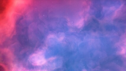 Cosmic background with a blue purple nebula and stars
